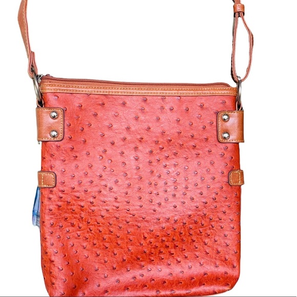 Mondani Cross Body Ostrich Embossed Women’s Bag - Picture 7 of 7